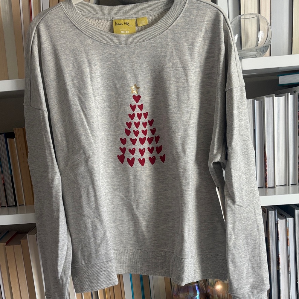 ANTHROPOLOGIE NWT Sweatshirt with Heart Tree Design